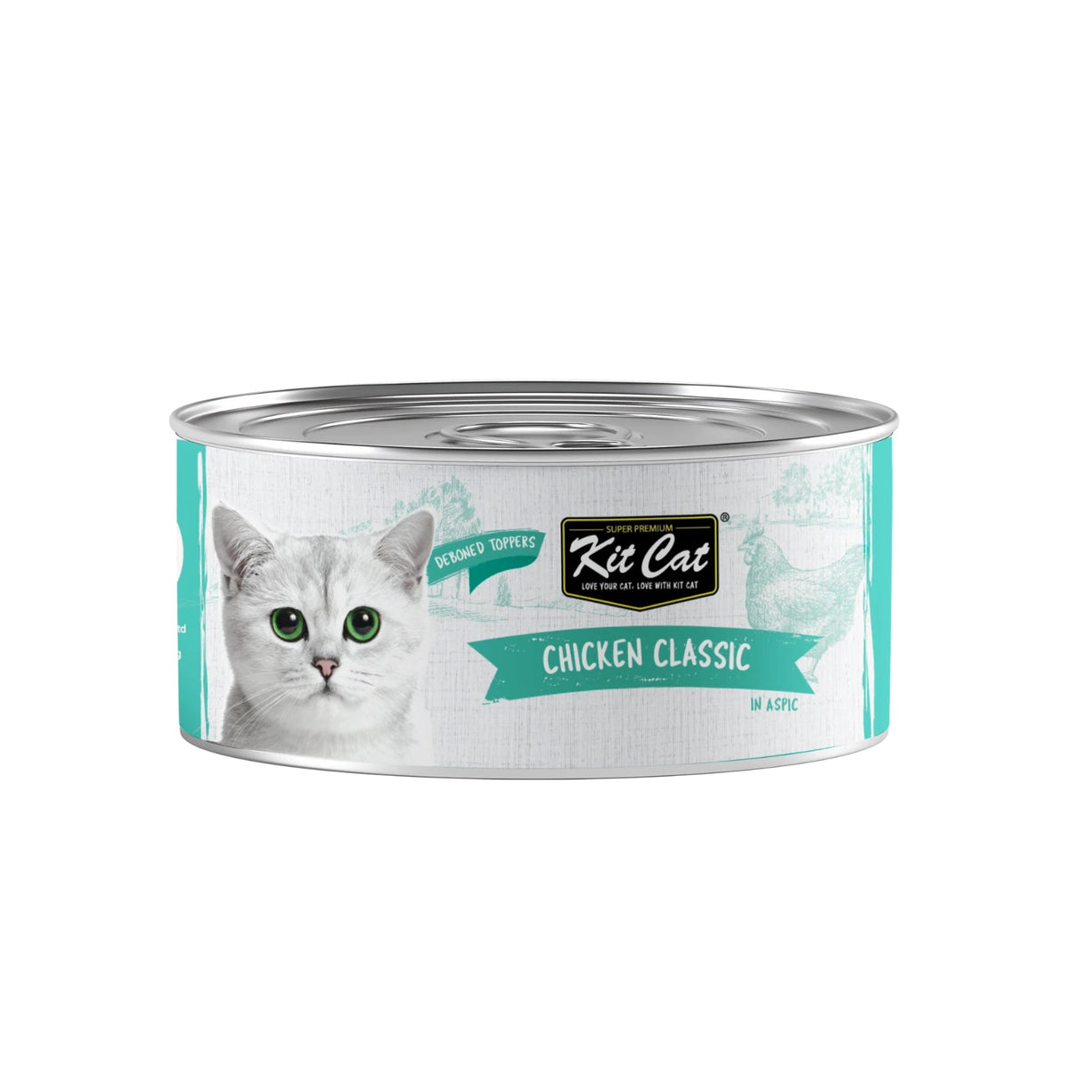 Kit Cat Deboned Toppers in Aspic 80g — Chicken Classic — front pack