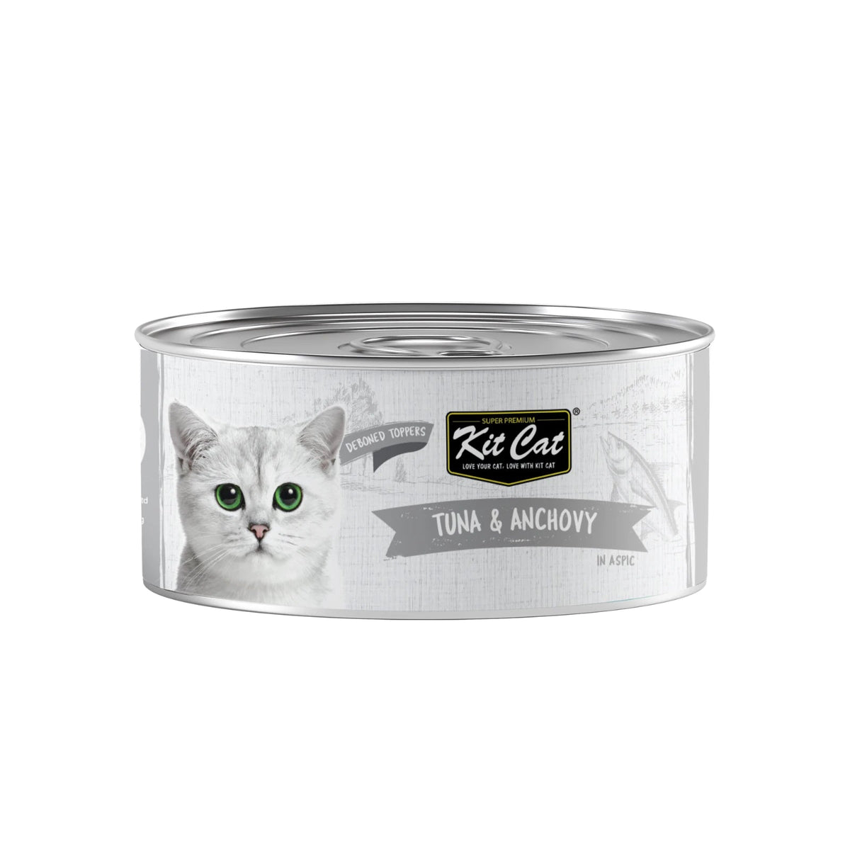 Kit Cat Deboned Toppers in Aspic 80g — Tuna & Anchovy — front