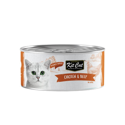 Kit Cat Deboned Toppers in Aspic 80g — Chicken & Beef — front pack