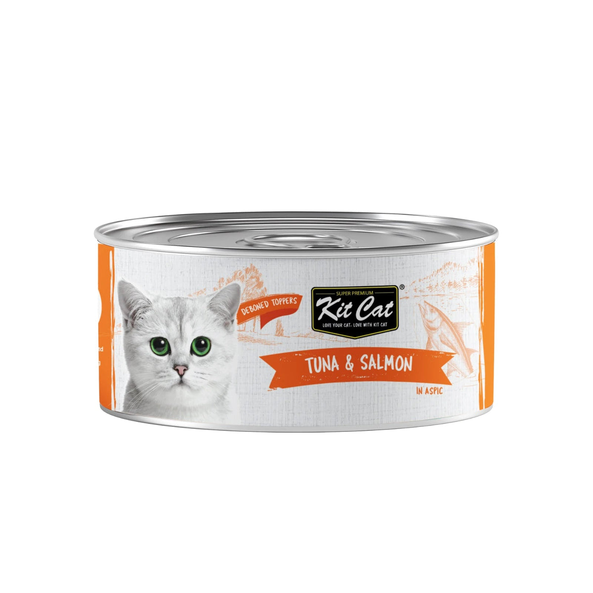 Kit Cat Deboned Toppers in Aspic 80g — Tuna & Salmon — front pack