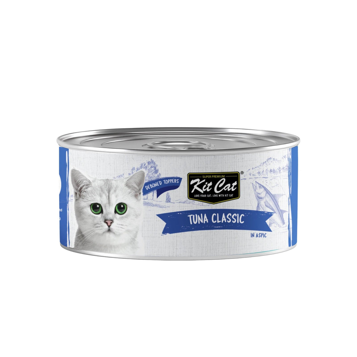 Kit Cat Deboned Toppers in Aspic 80g — Tuna Classic — front pack