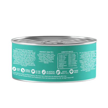 Kit Cat deboned toppers aspic can, back label view