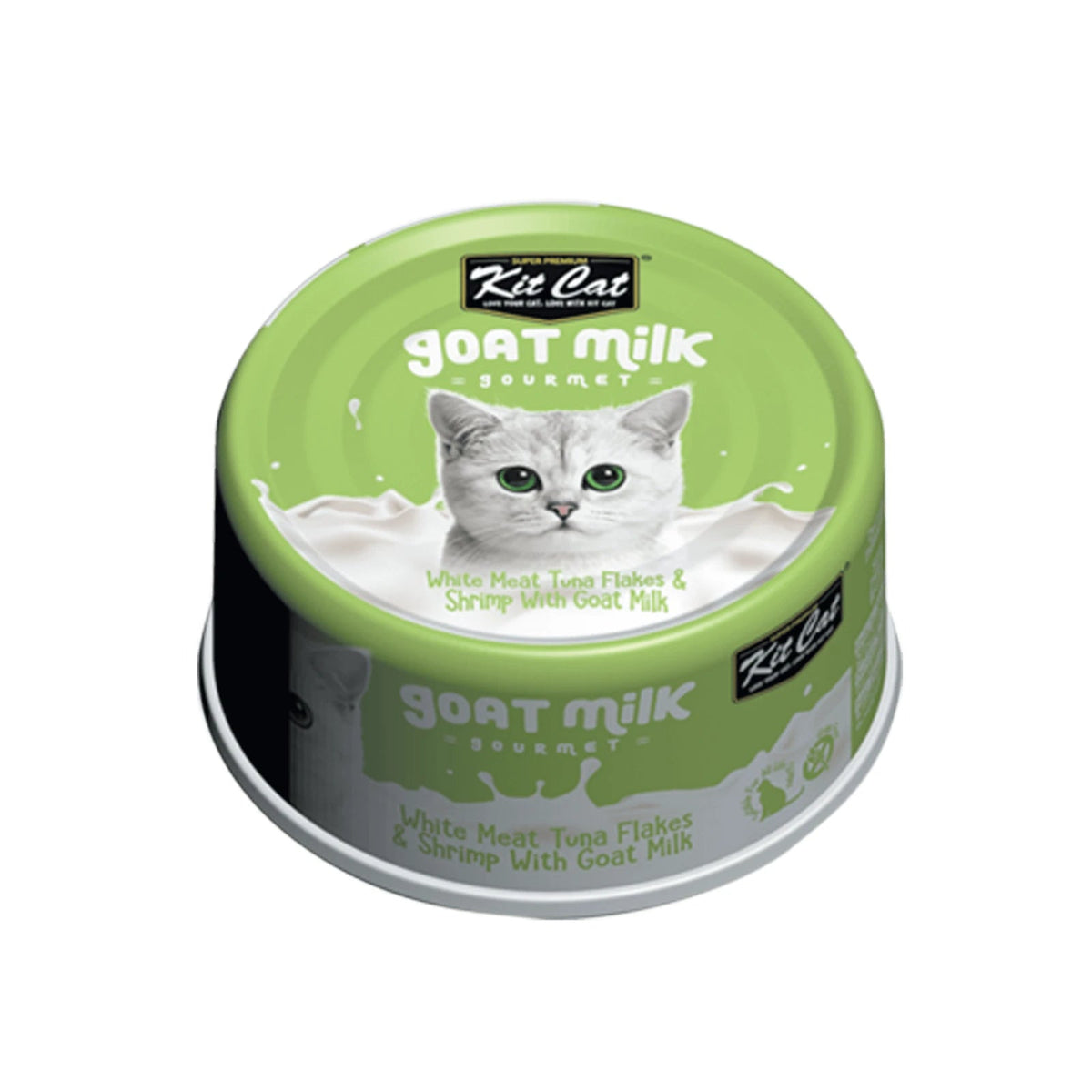 Kit Cat Goat Milk Gourmet Wet Cat Food 70g — tuna-shrimp — front pack