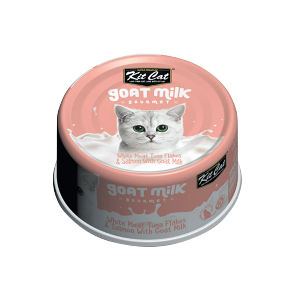 Kit Cat Goat Milk Gourmet Wet Cat Food 70g — tuna-salmon — front pack