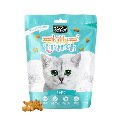 Kit Cat KittyCrunch Cat Treats 60g — Lamb — KITTY CRUNCH_FRONT_LAMB_WITH PRODUCT