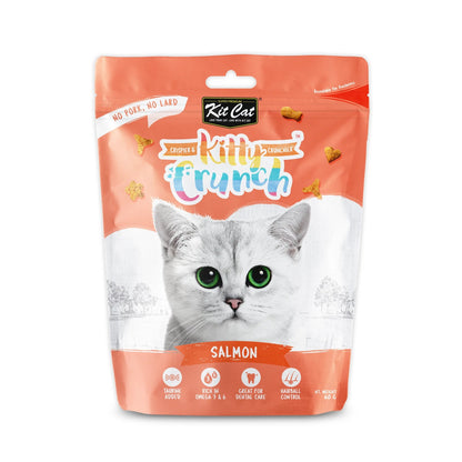 Kit Cat KittyCrunch Cat Treats 60g — Salmon — front pack