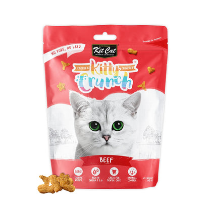 Kit Cat KittyCrunch Cat Treats 60g — Beef — KITTY CRUNCH_FRONT_BEEF_WITH PRODUCT