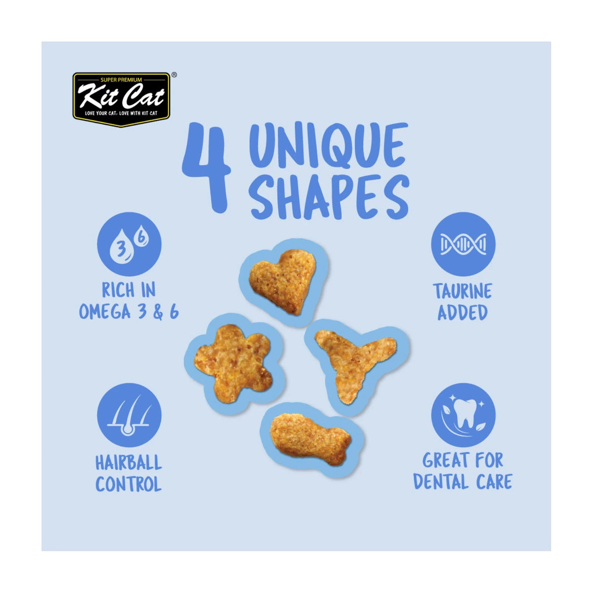 Kit Cat KittyCrunch Cat Treats 60g — Seafood — Kitty Crunch_Shapes_Seafood