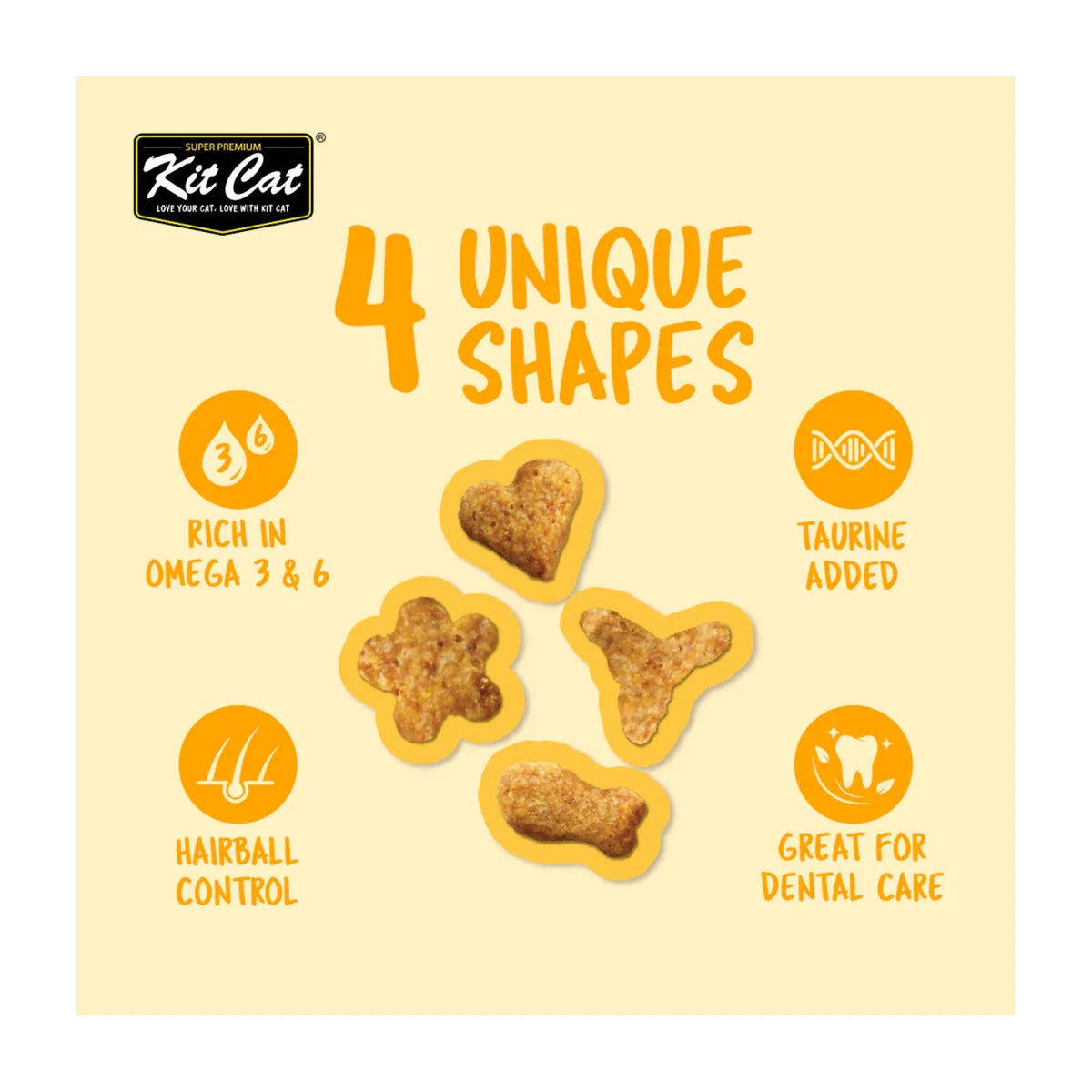 Kit Cat KittyCrunch Cat Treats 60g — Chicken — Kitty Crunch_Shapes_Chicken