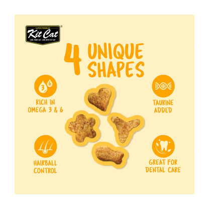 Kit Cat KittyCrunch Cat Treats 60g — Chicken — Kitty Crunch_Shapes_Chicken