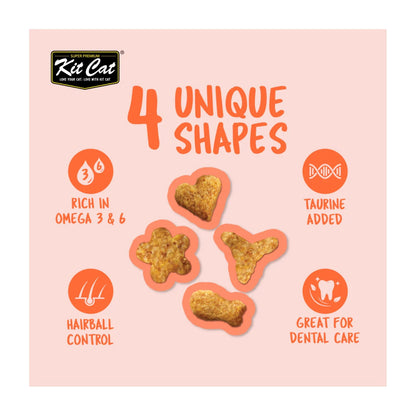Kit Cat KittyCrunch Cat Treats 60g — Salmon — Kitty Crunch_Shapes_Salmon