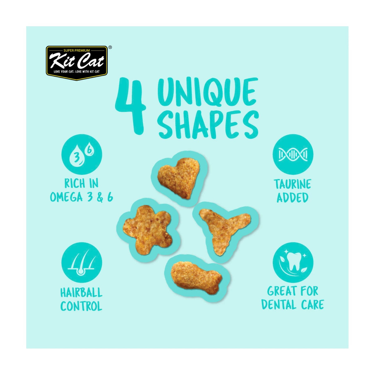 Kit Cat KittyCrunch Cat Treats 60g — Lamb — Kitty Crunch_Shapes_Lamb
