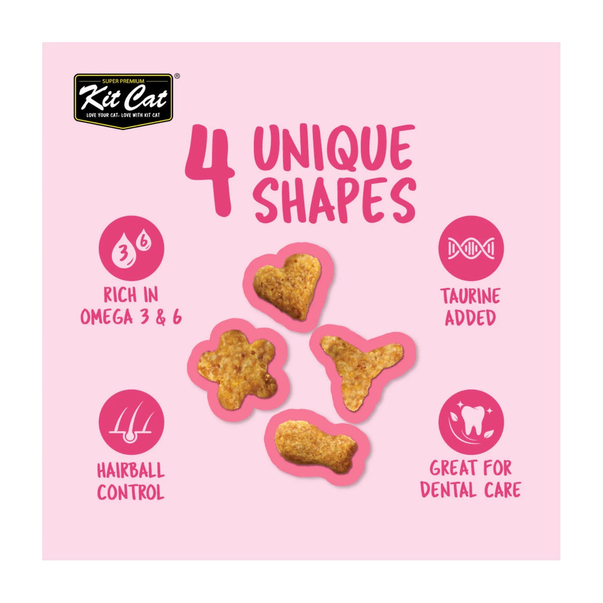 Kit Cat KittyCrunch Cat Treats 60g — Tuna — Kitty Crunch_Shapes_Tuna
