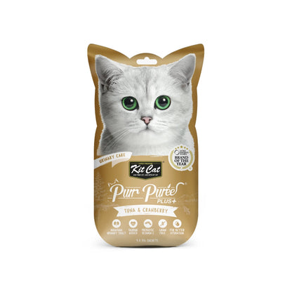 Kit Cat Purr Puree Plus+ Cat Treat Envelopes — urinary-care-tuna — front