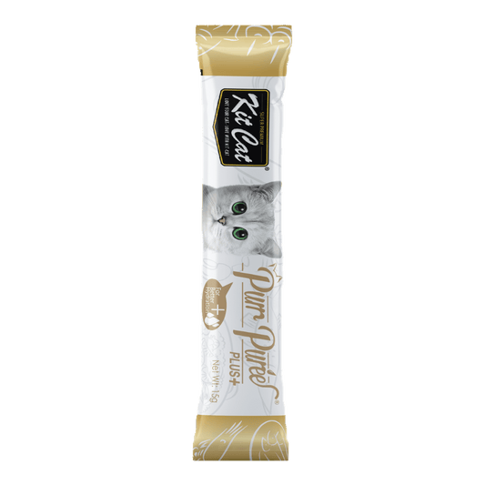 Kit Cat Purr Puree Plus tuna single sachet