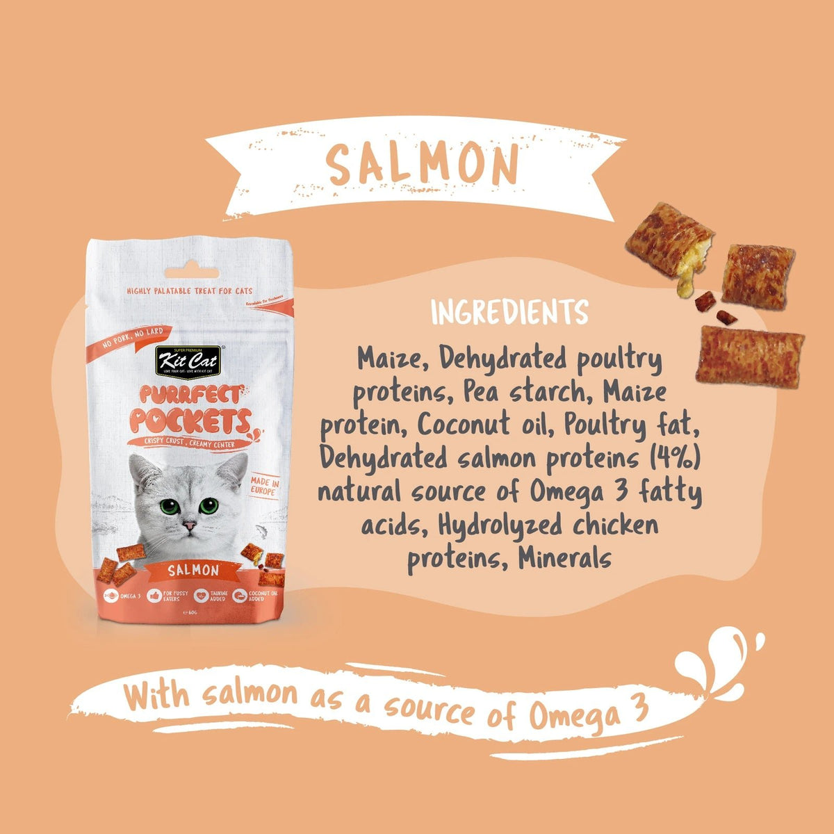 Kit Cat Purrfect Pockets Cat Treats — Salmon — Purrfect Pockets_Ingredients_Salmon