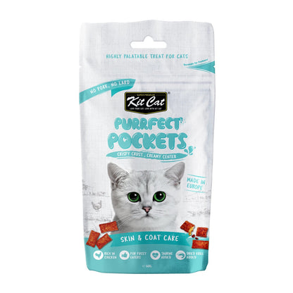 Kit Cat Purrfect Pockets Cat Treats — Skin & Coat Care — front pack