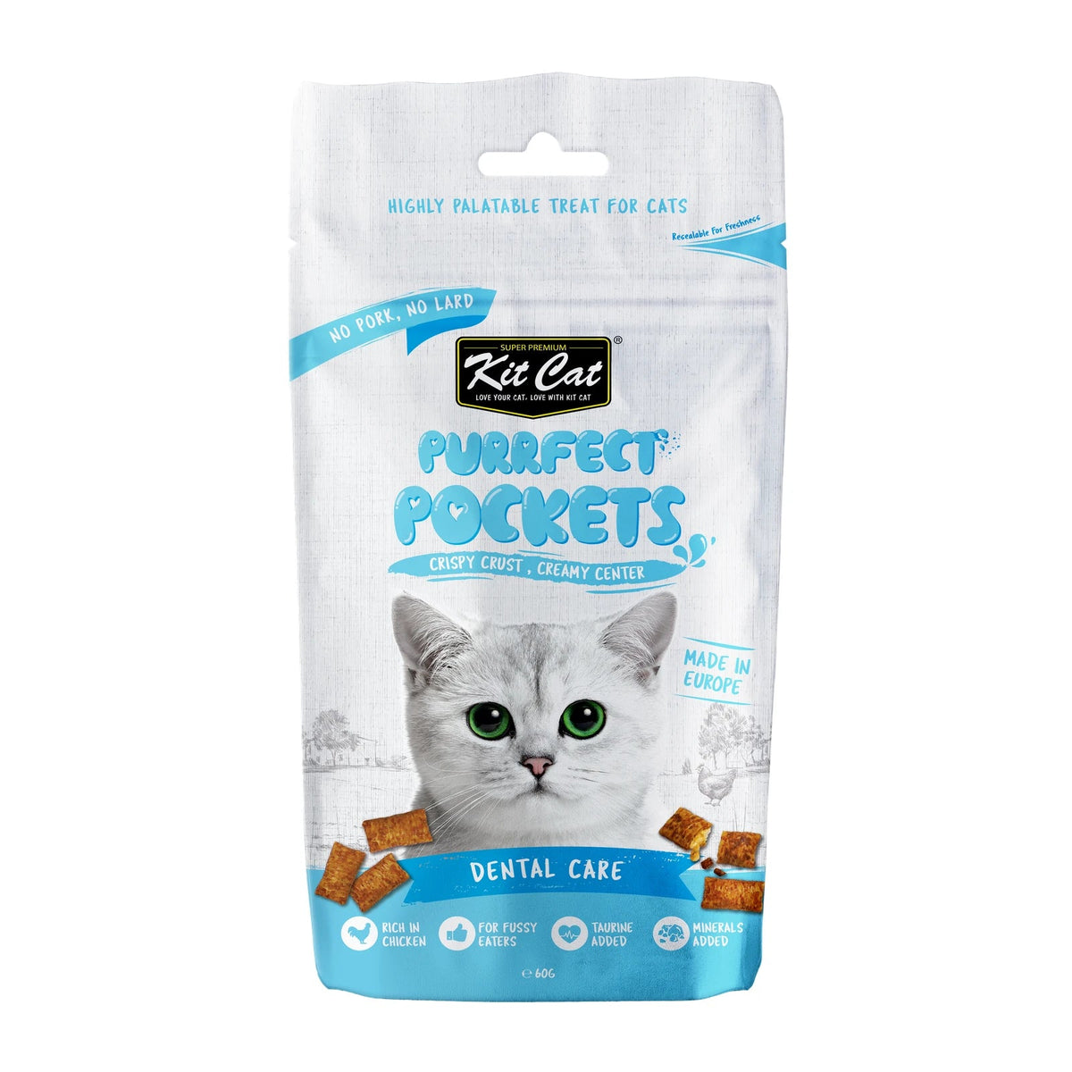 Kit Cat Purrfect Pockets Cat Treats — Dental Care — front pack