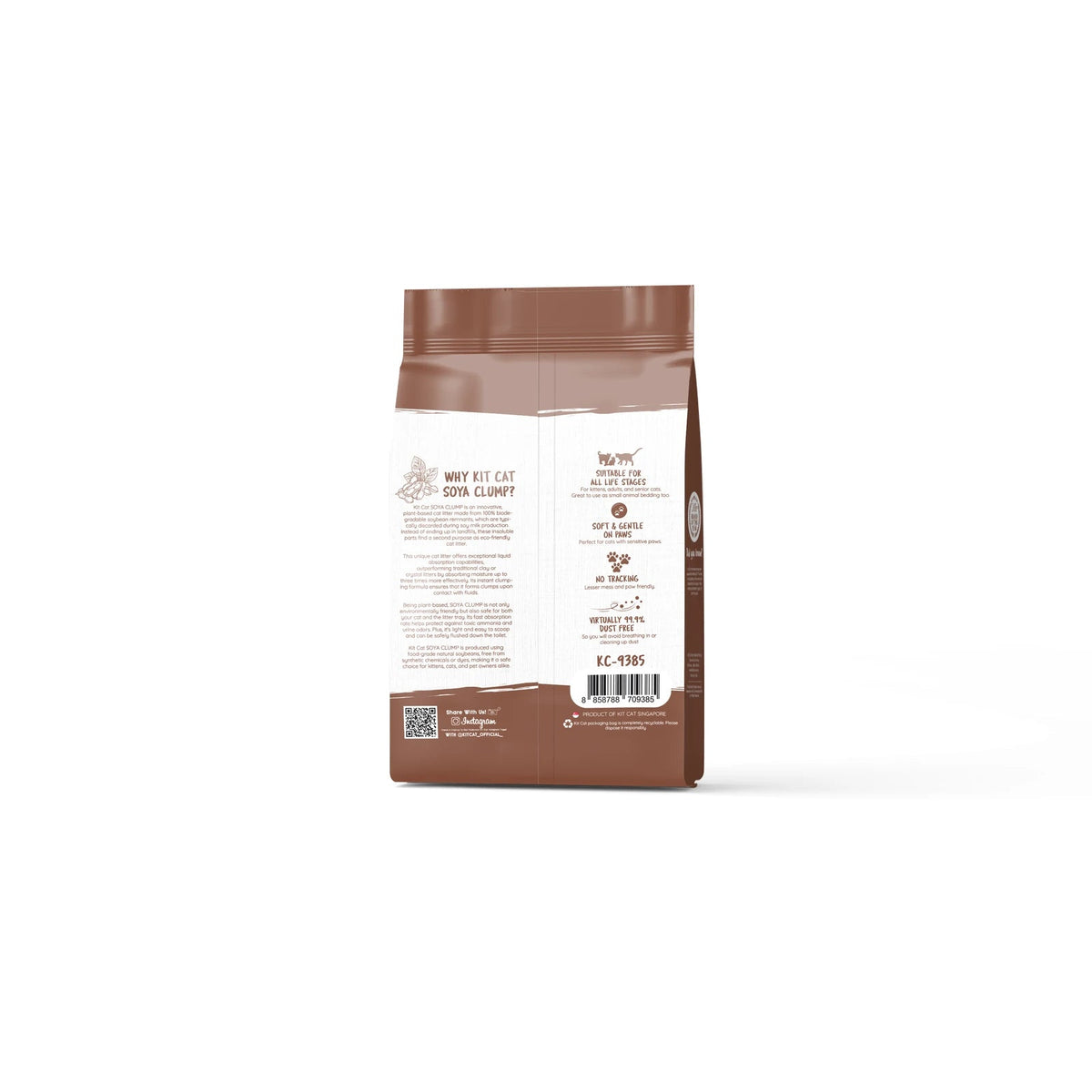 Kit Cat Soya Clump Cat Litter 7L — Coffee — SOYA CLUMP NEW BACK_COFFEE