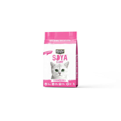 Kit Cat Soya Clump Cat Litter 7L — Strawberry — front pack