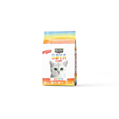 Kit Cat Soya Clump Cat Litter 7L — Confetti — front pack