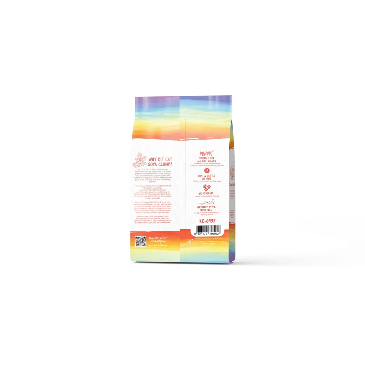 Kit Cat Soya Clump Cat Litter 7L — Confetti — SOYA CLUMP NEW BACK_CONFETTI
