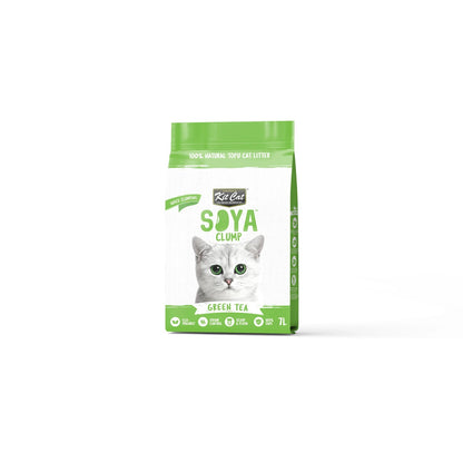 Kit Cat Soya Clump Cat Litter 7L — Green Tea — front pack