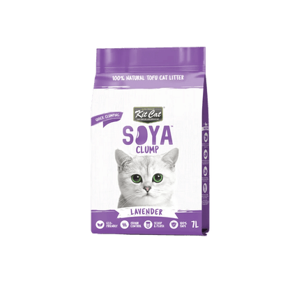 Lavender scented Kit Cat Soya Clump tofu cat litter bag, 7L