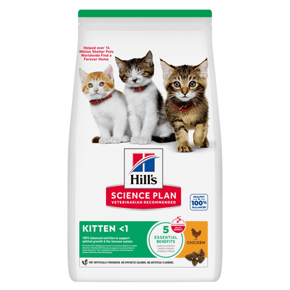 Hill's Science Plan kitten dry cat food bag