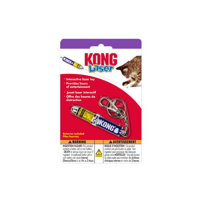 KONG Laser cat toy package card featuring keychain device inside