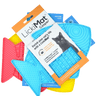 LickiMat™ Casper cat slow-feeder, fish-shaped silicone mat with raised ridges in blue