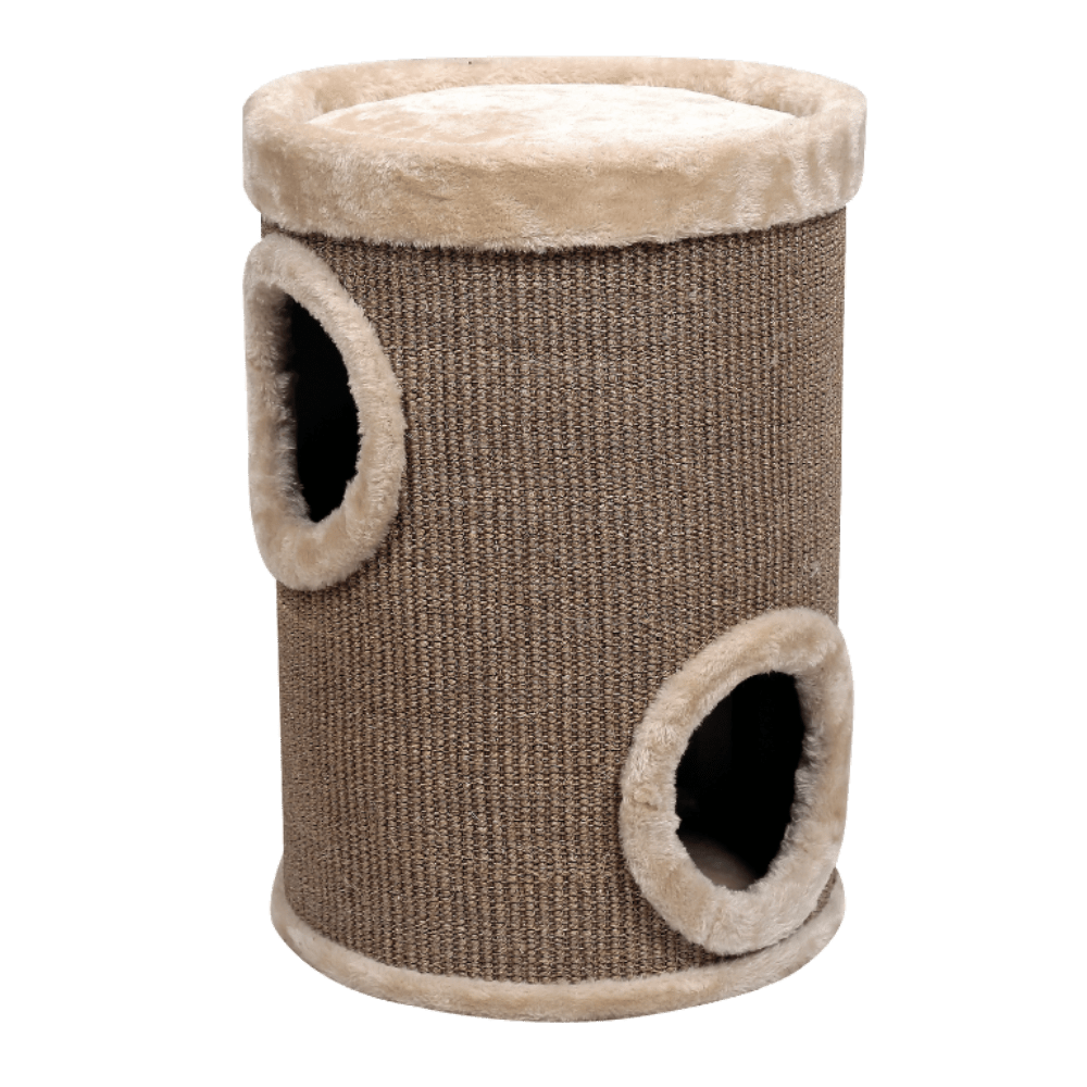 M-PETS Ararat compact cat tree in brown and ivory