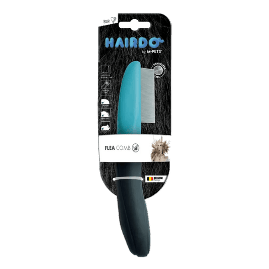 M-PETS Hairdo flea comb with fine teeth and ergonomic handle
