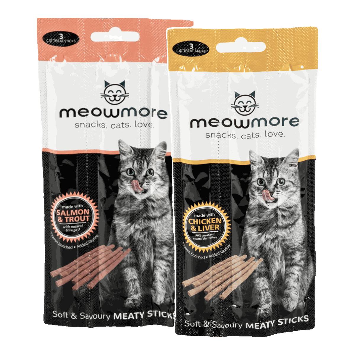 Meow More cat treat sticks 15g pack