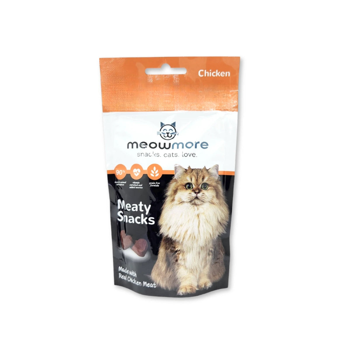 Meow More Meaty Snacks 35g — Chicken and Liver front pack