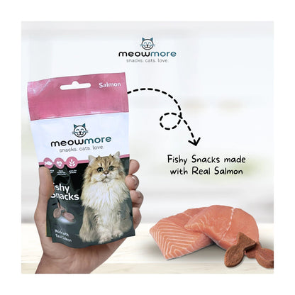 Meow More Meaty Snacks 35g — Salmon and Trout ingredient illustration
