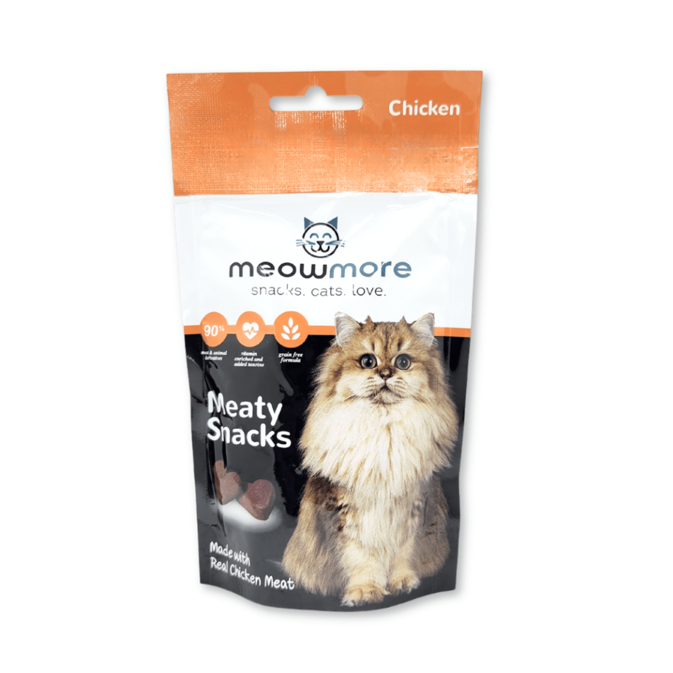 Meow More Chicken and Liver Meaty Snacks front