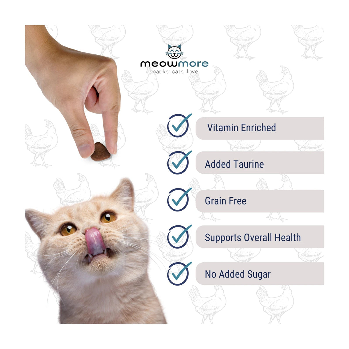 Meow More Meaty Snacks 35g — feeding and product features