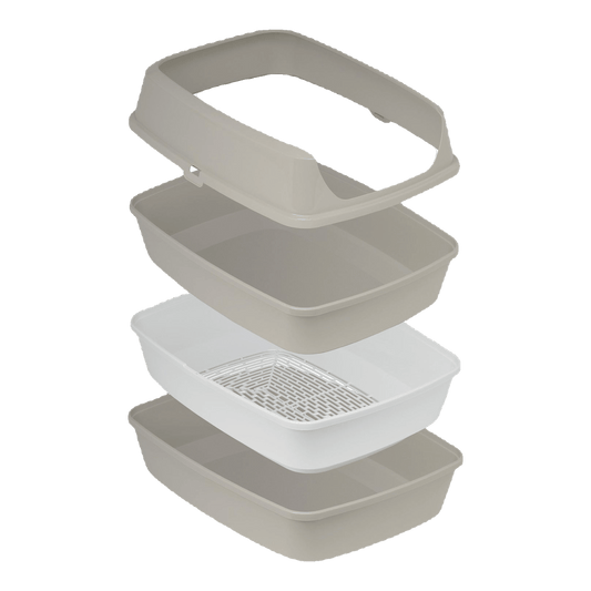 Moderna Lift to Sift recycled cat litter tray with sieve and rim
