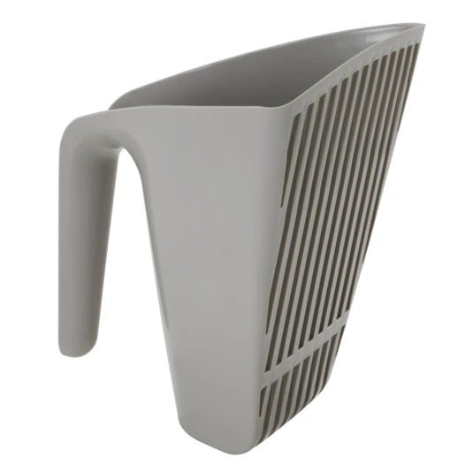 Moderna Scoop & Sift Cat Litter Scoop — warm-grey scoop side profile