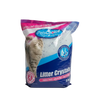 Silica crystal cat litter bag, blue and white with kitten graphic, large package