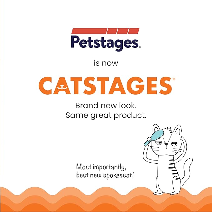 Petstages CatsTages promotional graphic with cat illustration and brand text