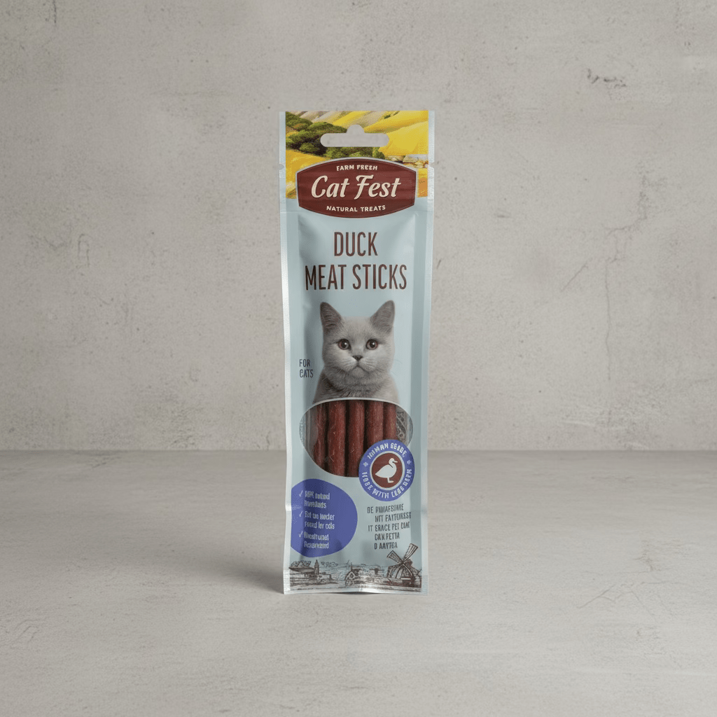 Cat Fest duck meat sticks natural cat treats 45g pouch