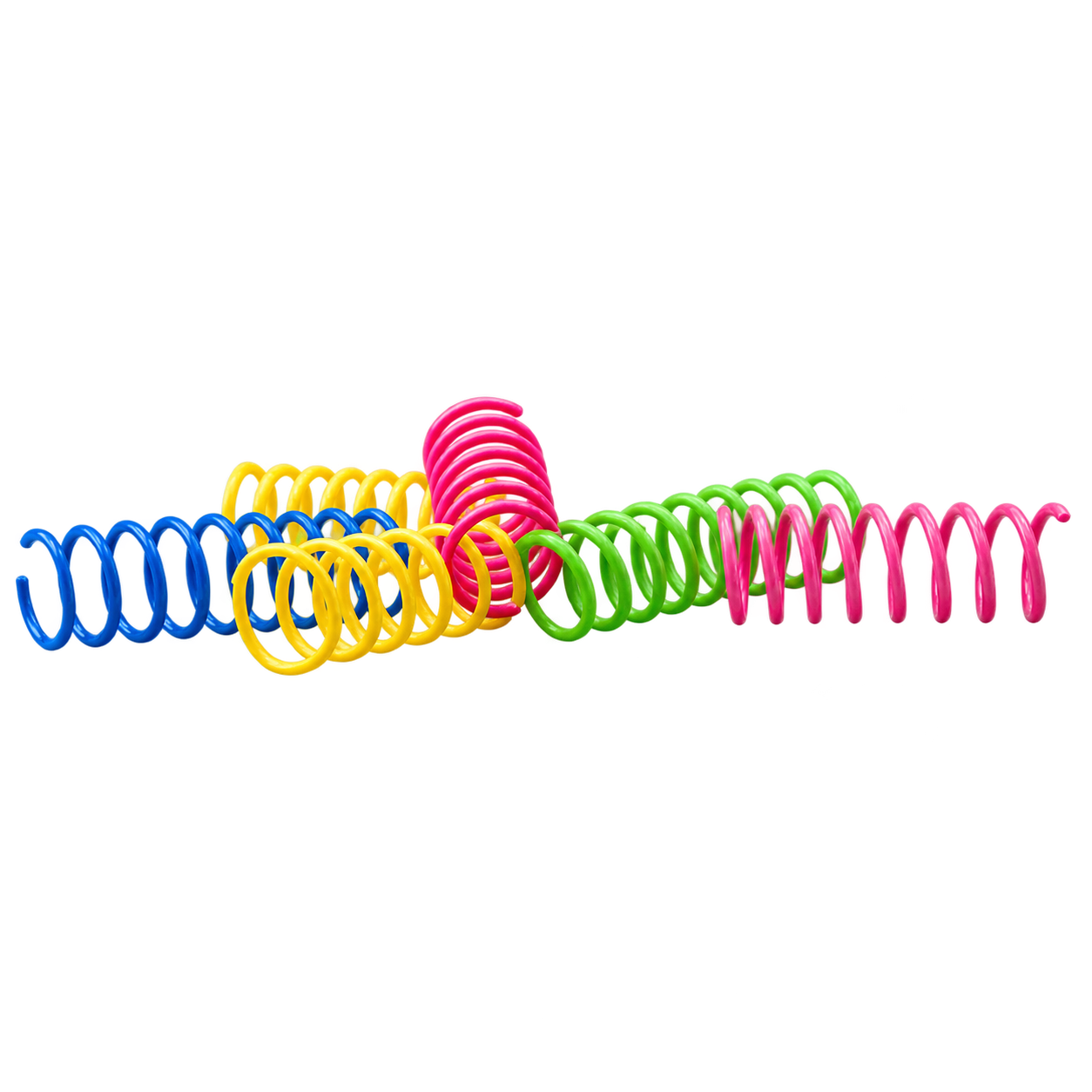 Plastic Spring Cat Toys 16 Pack | Plain Pack