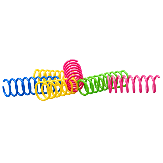 Plastic Spring Cat Toys 16 Pack | Plain Pack