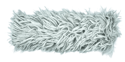 Gray plush cat kicker toy with catnip and crinkle