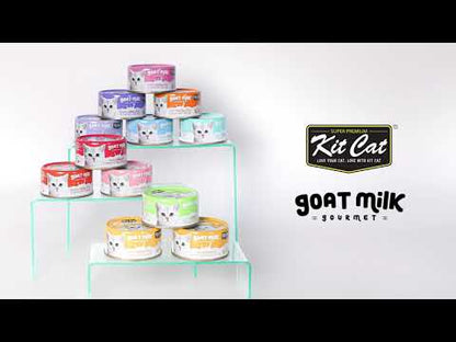 Kit Cat Goat Milk Gourmet wet cat food product video