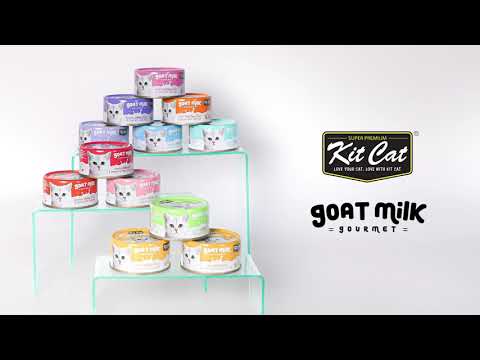 Kit Cat Goat Milk Gourmet wet cat food product video