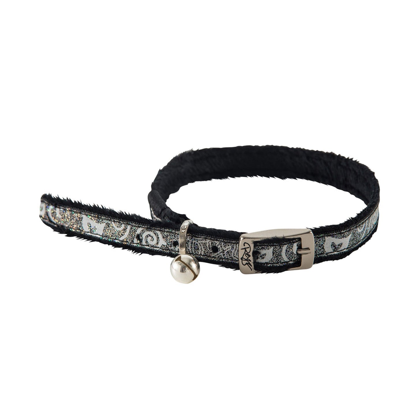 ROGZ SparkleCat safety collar, small, Black