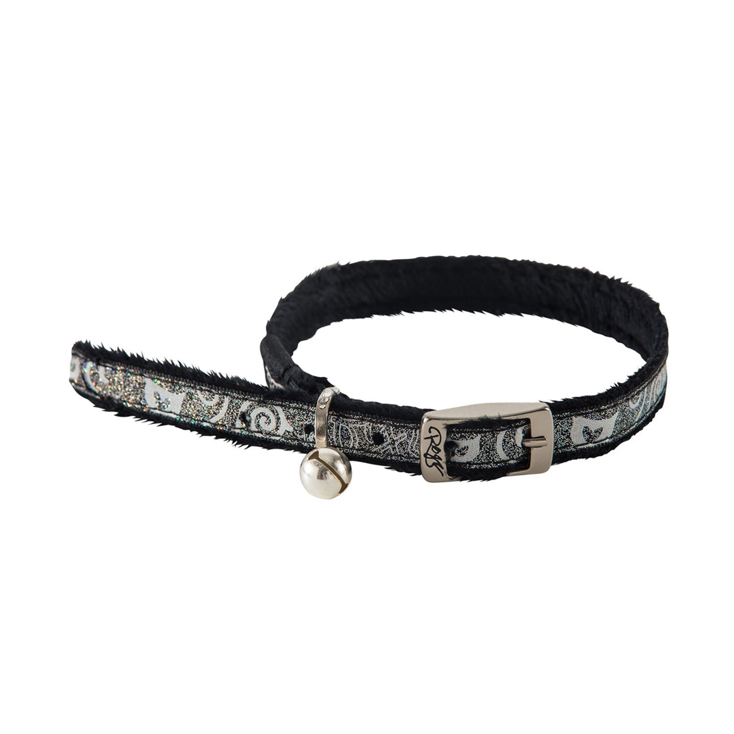 ROGZ SparkleCat safety collar, small, Black